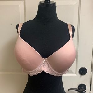 Simply Emma 44D Beige underwire Bra with Adjustable Straps, Detailed Lace